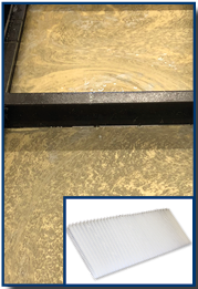 Industrial basin before the filtration